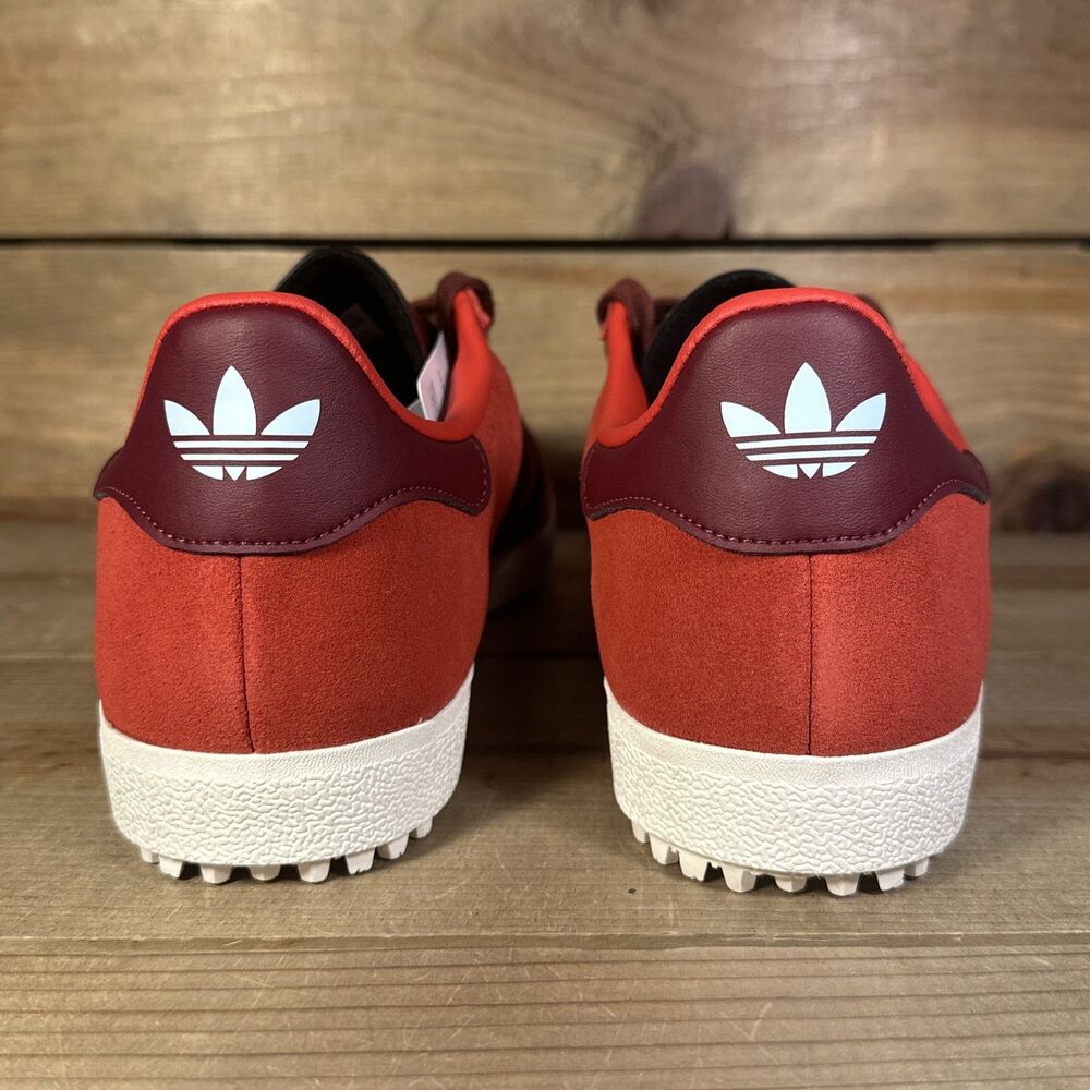 NEW Mens 8 - adidas Gazelle Spikeless Golf Shoes Cleats “Better Scarlet” IH2269 - Picture 4 of 7